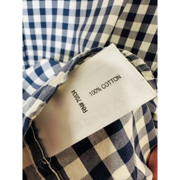 Orvis Men's Long Sleeve Active Fit Gingham Blue/White Button Down Shirt Size L - Picture 4 of 4